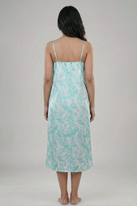 Zivame Satin Mid Length Nightdress - Shrinking Violet — thumbnail 3
